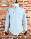 Vintage 80s Light Blue CHUTE #1 Long Sleeve Snap Button Western Shirt - M