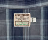 Men's Levi Strauss & Co. Authentic Jeanswear Blue & Grey Plaid Snap Button Western Shirt - M/M