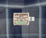 メンズ Levi Strauss &amp; Co. オーセンティック ジーンズウェア ブルー &amp; グレー プレイド スナップ ボタン ウエスタン シャツ - M/M