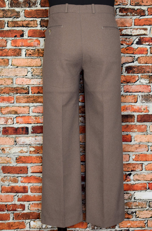 Vintage 60s/70s Brownish Grey FARAH Wide Leg Polyester Dress Pants