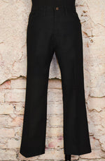 Vintage 70s Black WRANGLER Polyester Dress Pants - 38 X 30