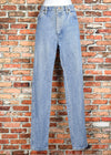 Vintage 80s Light Wash WRANGLER Pocketless Back High Waisted Denim Jeans - 11  X 34