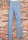 Vintage 80s Light Wash WRANGLER Pocketless Back High Waisted Denim Jeans - 11  X 34