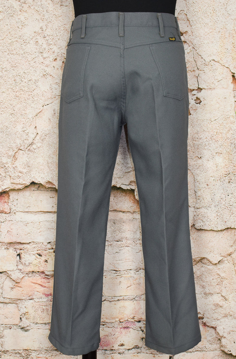 wrangler polyester dress pants Vintage 70s Grey WRANGLER Polyester Dress Pants