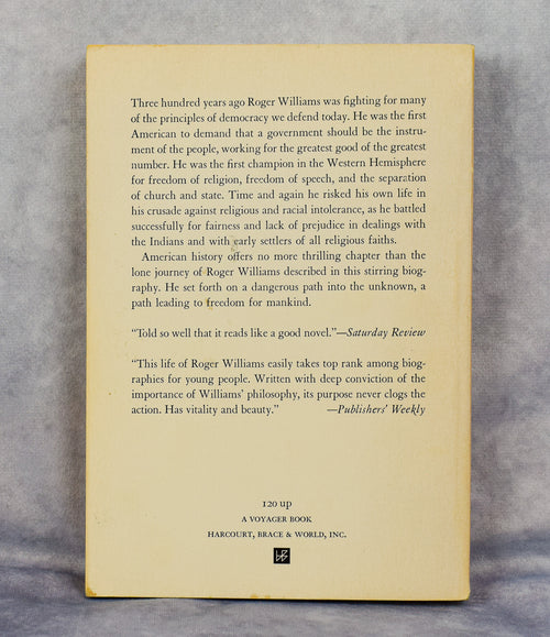1944 年版 - 孤独の旅: ロジャー・ウィリアムズの生涯 - ジャネット・イートン - ペーパーバック本