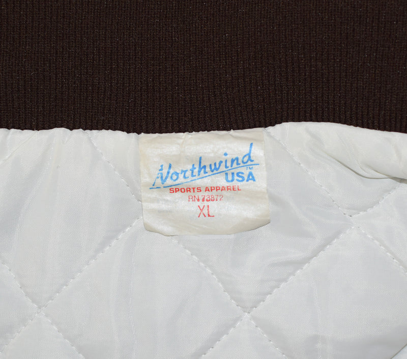 Rare Vintage 90s Northwind Sports Apparel Brown Snap Button Nylon Jacket - XL