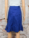 Women's Vintage Jody California Royal Blue Polka-dot Mermaid Style Skirt - Medium