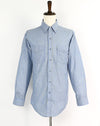 Vintage Blue & Yellow Striped RIVERSIDE Permanent Press Long Sleeve Button Up Shirt - L