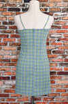 Vintage Green & Blue Plaid MY MICHELLE Sleeveless Mini Dress - 5/6