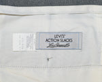 Vintage 70s/80s Grey LEVI'S Action Slacks Polyester Dress Pants