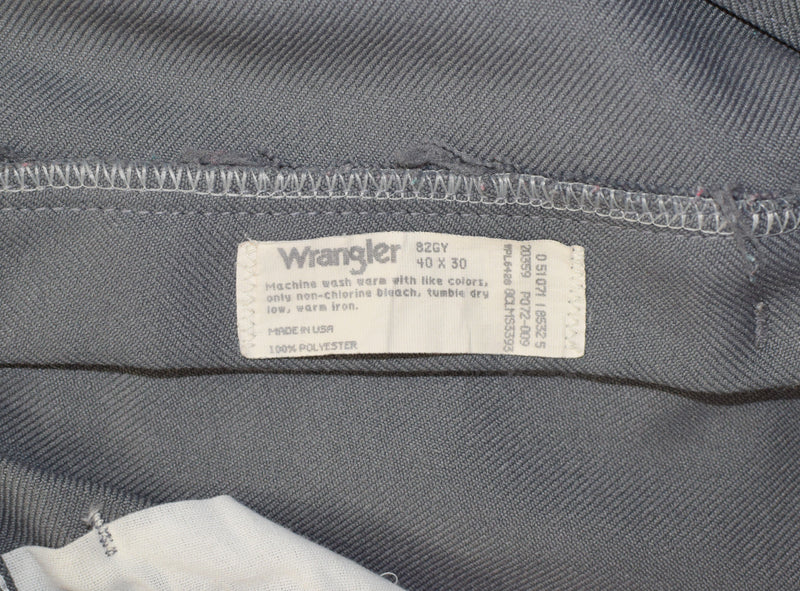 Vintage 70s Grey WRANGLER Polyester Dress Pants - 40 X 30