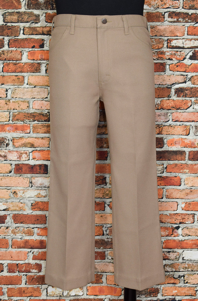 Vintage 70s Tan WRANGLER Regular Fit Polyester Dress Pants - 36 X 31