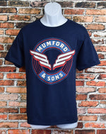 Dark Blue MUMFORD & SONS Folk Rock Band T-Shirt - L