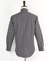 Vintage 90s Black Plaid FLYING R RANCHWEAR By RUDDOCK Long Sleeve Snap Button Western Shirt - M