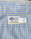Vintage Blue & Yellow Striped RIVERSIDE Permanent Press Long Sleeve Button Up Shirt - L