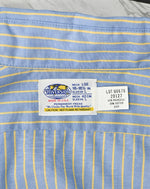Vintage Blue & Yellow Striped RIVERSIDE Permanent Press Long Sleeve Button Up Shirt - L