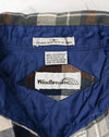 Vintage 90s Brown/Blue/Grey Tartan Plaid WINDBREAKER Insulated Flannel Shirt - M