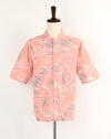 Vintage 80's Pink & Gray Floral SURF GEAR Hawaiian Shirt - XL