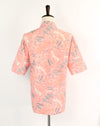 Vintage 80's Pink & Gray Floral SURF GEAR Hawaiian Shirt - XL