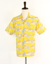 Vintage 80's Yellow & Grey Palm Tree Print TROPICANA PRODUCTS INC. Hawaiian Shirt - M