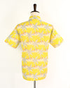 Vintage 80's Yellow & Grey Palm Tree Print TROPICANA PRODUCTS INC. Hawaiian Shirt - M