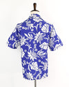 Vintage 70s Blue & White Floral KAI NANI Hawaiian Shirt - XL
