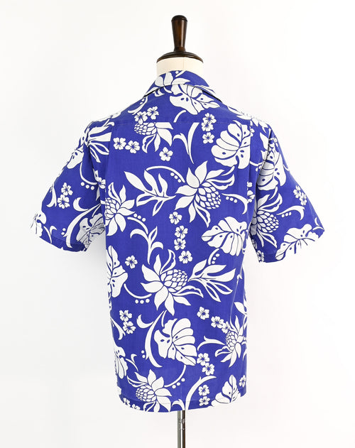 メンズ ヴィンテージ 70年代 カイ ナニ ブルー ハワイアン シャツ - XL