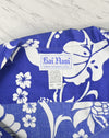 Vintage 70s Blue & White Floral KAI NANI Hawaiian Shirt - XL