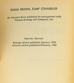 1963 Edition - SUSAN BROWN: CAMP COUNSELOR - Frances Dean Hancock - Paperback Book