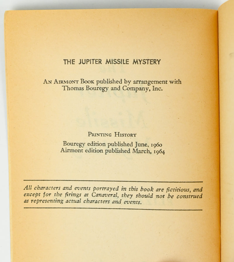 1964 Edition - THE JUPITER MISSILE MYSTERY - Elizabeth Beatty - Paperback Book