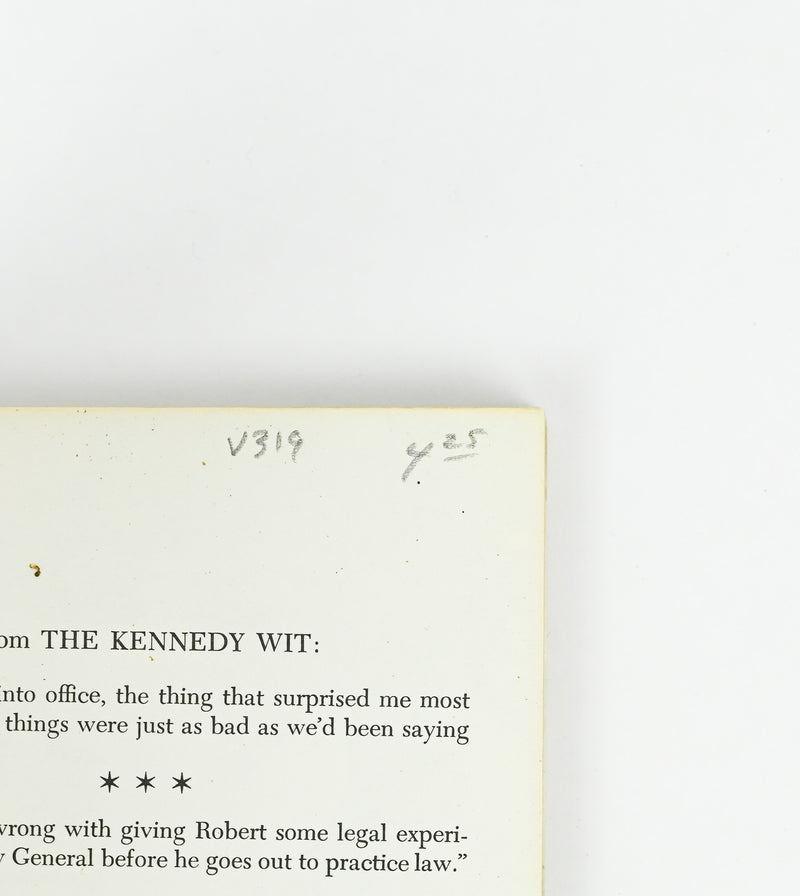 Nov. 1964 Edition - THE KENNEDY WIT - Edited By Bill Adler - Paperback Book