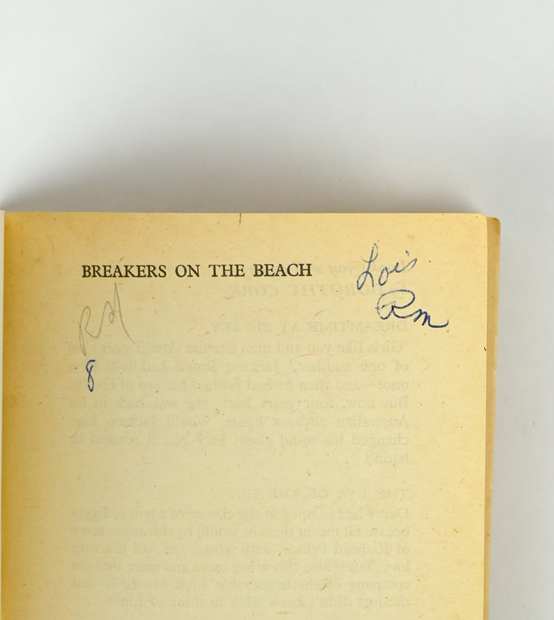 1977 Mills & Boon Edition - BREAKERS ON THE BEACH  - Dorothy Cork - Paperback Book