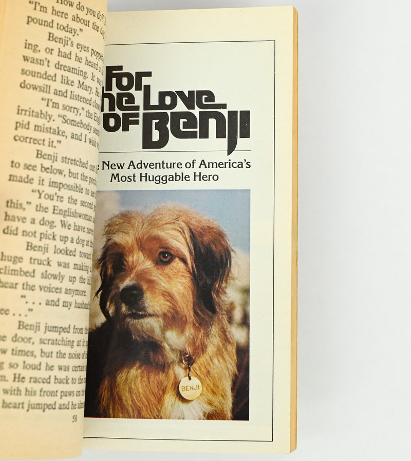 1977 Edition - FOR THE LOVE OF BENJI - I.F. Love - Paperback Book