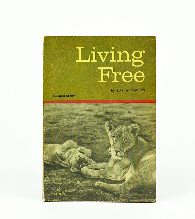 1966 1st Printing - LIVING FREE - Joy Adamson - Paperback Book