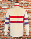 Vintage 80s Striped 'TASMAN C' "Americas Cup 1983" Long Sleeve Rugby Polo - 46