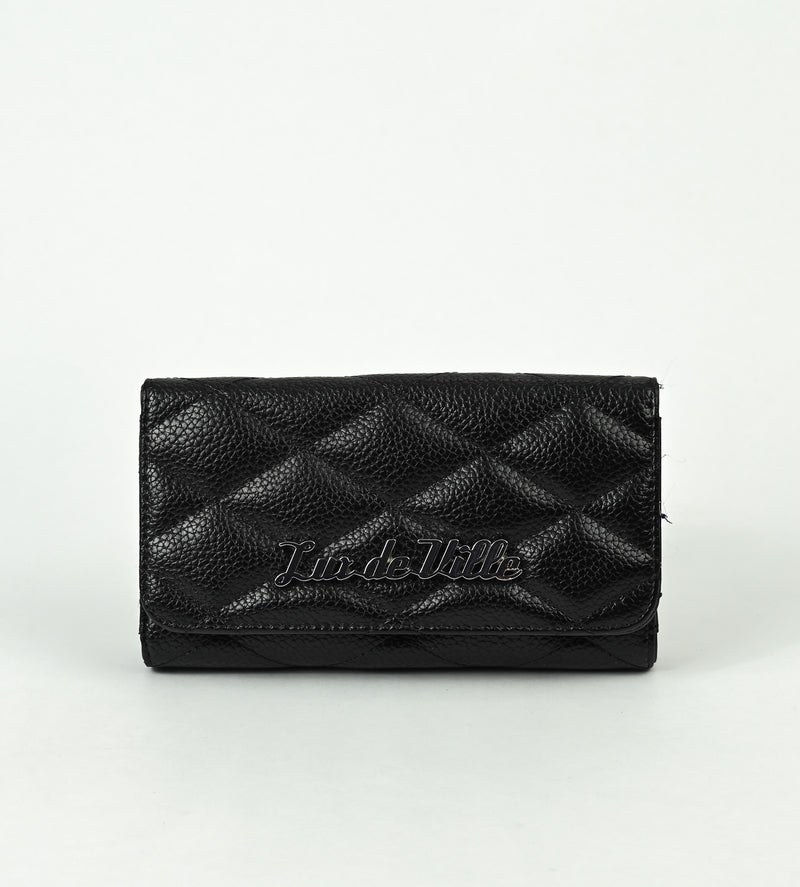 NIB - LUX DE VILLE - Black Texture - Route 66 Wallet