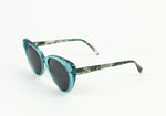 NIB - LUX DE VILLE - Teal Crystal Acetate Frame w/ Black Smoke Lens - LULU Sunglasses