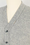 Vintage 70s/80s Grey Knit Acrylic Cardigan Sweater