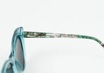 NIB - LUX DE VILLE - Teal Crystal Acetate Frame w/ Black Smoke Lens - LULU Sunglasses