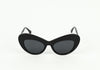 NIB - LUX DE VILLE - Black Acetate Frame w/ Dark Lens - AVA Sunglasses