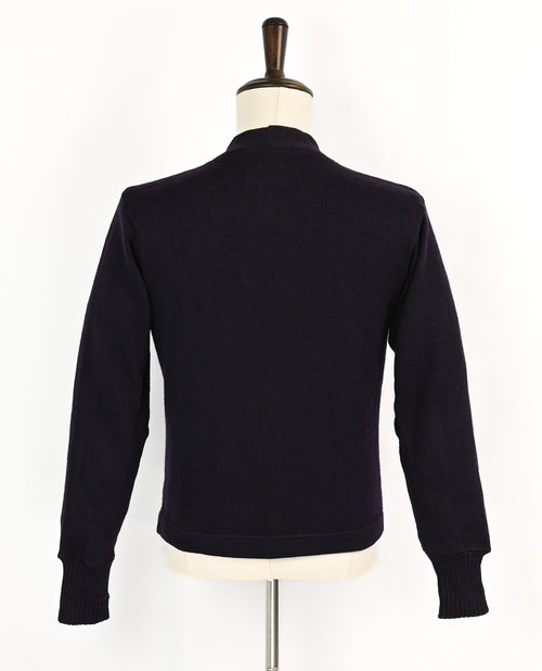 メンズ ヴィンテージ 30年代/40年代 ウィルソン パープル レターマン カーディガン セーター - 40