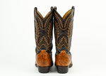 Vintage 70s/80s Light & Dark Brown TONY LAMA Leather Cowboy Boots - 12 E