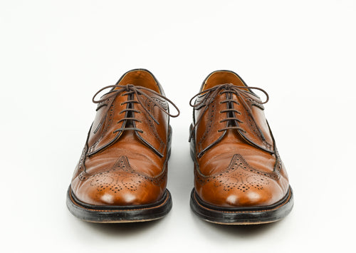 Vintage Brown EXECUTIVE IMPERIALS BY MASON Wingtip Brogue Oxford Leather Dress Shoes - 10-1/2 D