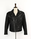 Vintage Black Leather WILSONS "The Leather Experts" Heavy Biker Jacket - L
