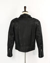 Vintage Black Leather WILSONS "The Leather Experts" Heavy Biker Jacket - L