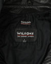 Vintage Black Leather WILSONS "The Leather Experts" Heavy Biker Jacket - L