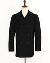 Vintage Black Heavy Wool Navy Peacoat