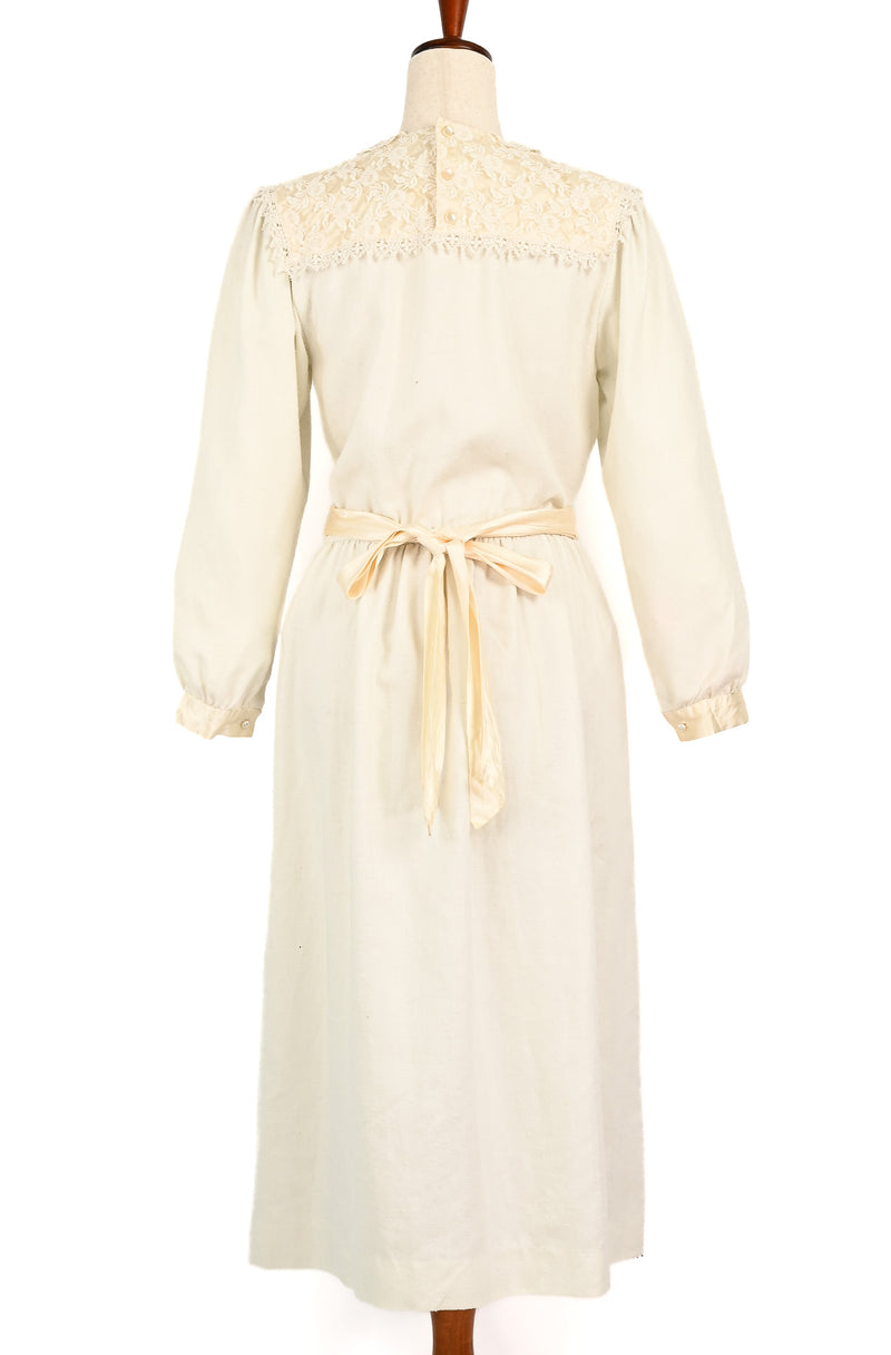 cream prairie dress Grade & Gather Tiered Prairie Midi Dress
