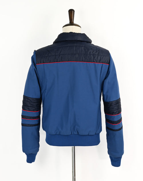 Vintage 80s Dark Blue & Black ROFFE SKIWEAR Puffer Ski Coat