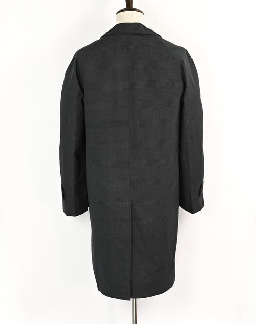 RARE - Vintage 50s/60s Grey & Black Plaid BOSTON HARBOR Trench Coat w/ McGREGOR Fur Lining - 40R